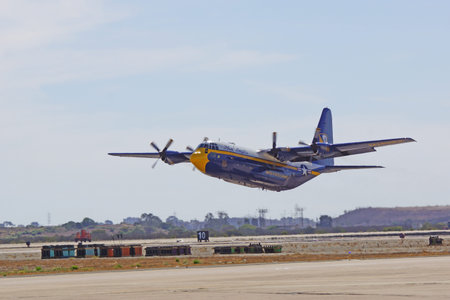 Blue Angels C-130 airplane take-off