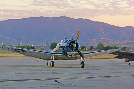 Airplane WWII Fighter Airplane on runwayのeditorial素材