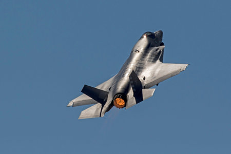 Airplane F-35 Lightning launch