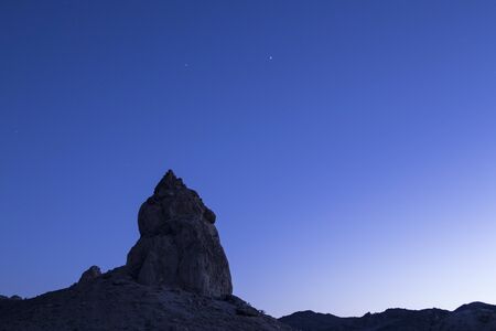 Twilight desert landscape in the California desertの写真素材