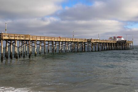 Beach pier at Southern California beachの写真素材