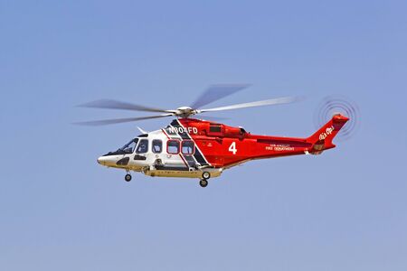 Los Angeles Fire Department AW139 Helicopterのeditorial素材