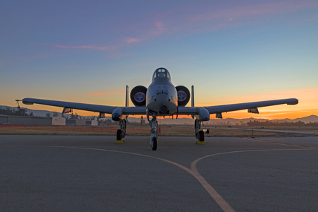 Airplane A-10 Wharthog jet fighterのeditorial素材