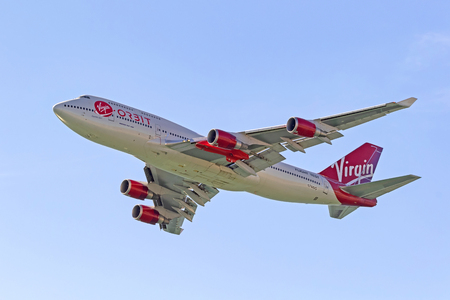 Airplane Virgin Galactic 747 jetのeditorial素材
