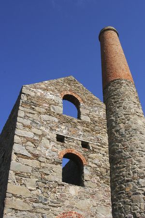 A Cornish pumping engine houseの写真素材
