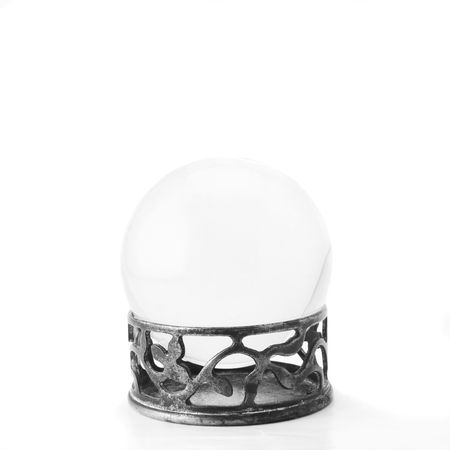 Plain crystal ball on a standの写真素材