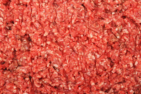 Closeup of raw minced beef as a background or textureの写真素材