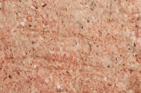 Sausage meat as a background and textureの写真素材