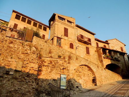 View of Spello, Umbria (Italy)の写真素材