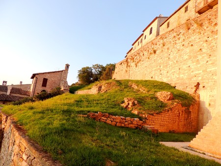 View of Spello, Umbria (Italy)の写真素材