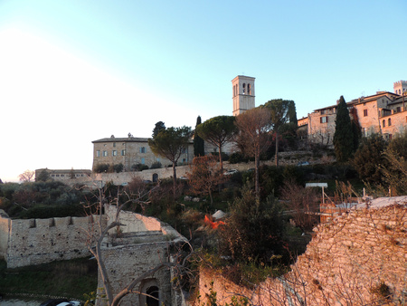 View of Assisi, Umbria, Italy.の写真素材