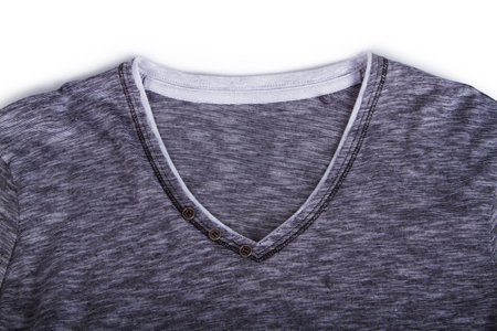 Gray long sleeve shirts, isolated on white background