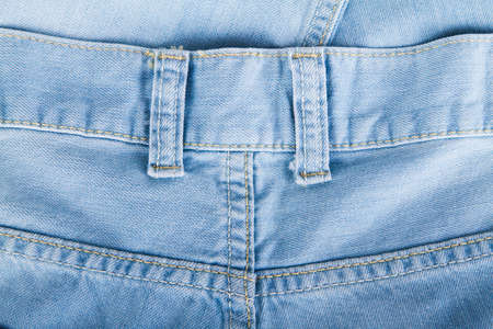 New blue jeans isolated on white backgroundの写真素材