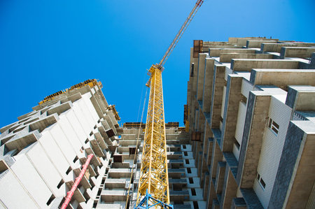 Multi-storey building. Construction of multi-storey residential building