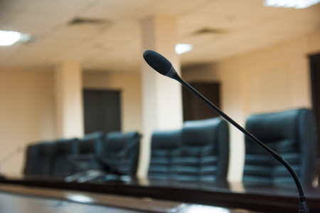 Interior of modern meeting room or conference roomの写真素材