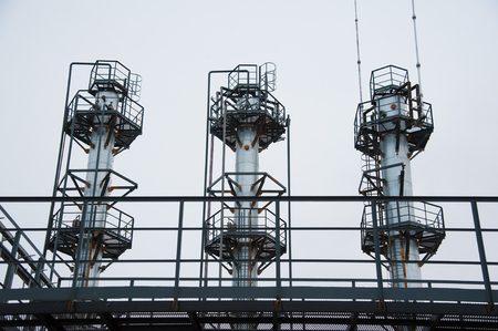 Oil and gas industry,refinery factory. Industrial installation in oil and gas productionの写真素材