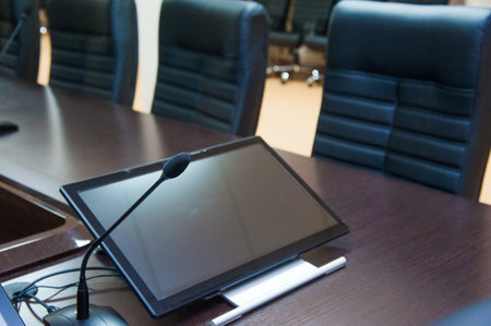 Interior of modern meeting room or conference room