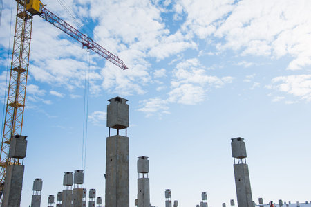 Multi-storey building. Construction of multi-storey residential building
