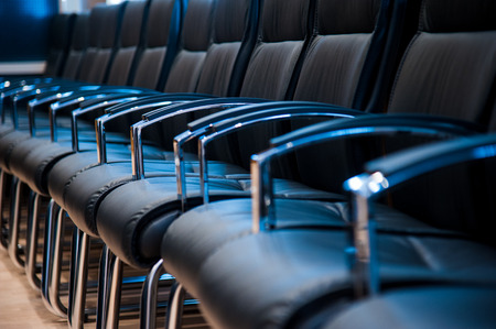Conference table and chairs in meeting roomの写真素材