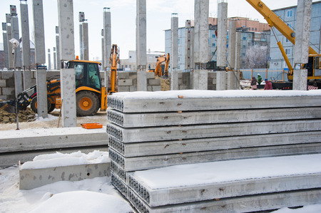Multi-storey building. Construction of multi-storey residential buildingの写真素材