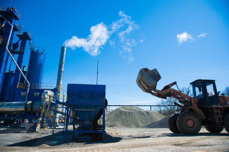 Equipment for production of asphalt, cement and concrete. Asphalt plant