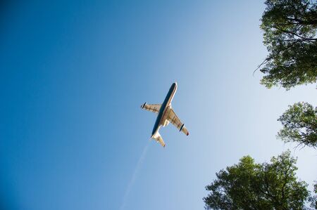 Firefighter airplane extinguishes a forest fire. Landscapeの写真素材