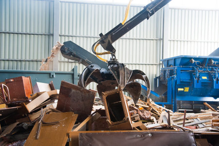 Waste processing plant. Technological process. Recycling and storage of waste for further disposal....