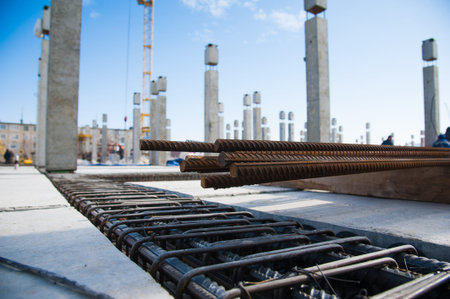 Multi-storey building. Construction of multi-storey residential building