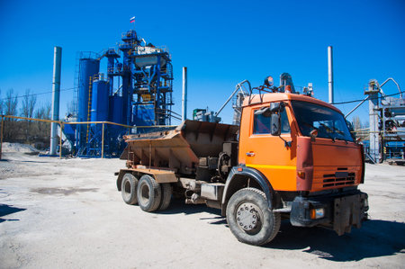 Equipment for production of asphalt, cement and concrete. Asphalt plant