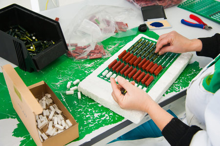 Soldering microchips and circuit boards. Manufacture of microcircuits