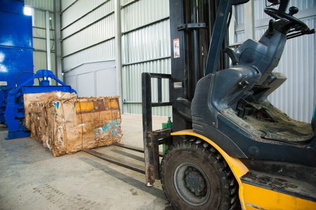 Waste processing plant. Technological process. Recycling and storage of waste for further disposal....