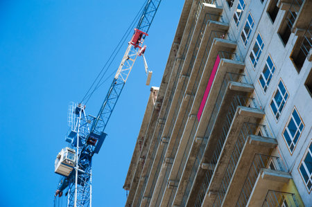 Multi-storey building. Construction of multi-storey residential building