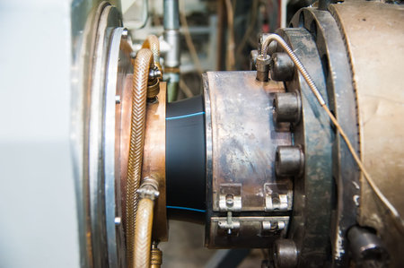 Production of plastic water pipes in the factory. The process of making plastic pipes on the machine