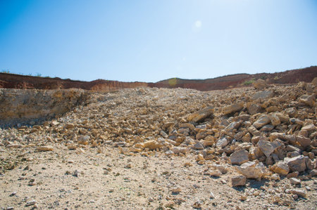 Mining, quarrying, and production of stone at a forsaken quarry