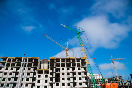 Multi-storey building. Construction of multi-storey residential building