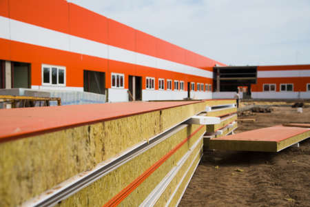 Multi-storey building. Construction of multi-storey residential buildingの写真素材