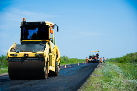 Repair of the old and construction of a new asphalt road.