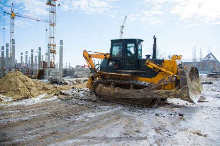 Multi-storey building. Construction of multi-storey residential buildingの写真素材
