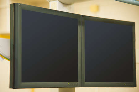 Empty modern operating room with medical technology.の写真素材