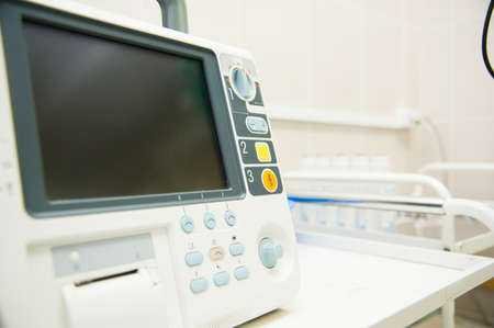 Empty modern operating room with medical technology.の写真素材