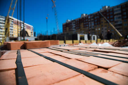 Multi-storey building. Construction of multi-storey residential buildingの写真素材