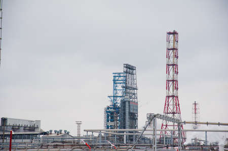 Oil and gas industrial. Oil refinery plant at day timeの写真素材