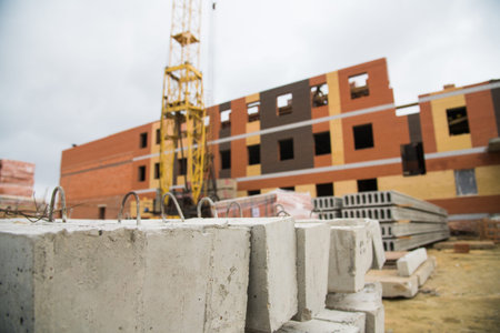 Multi-storey building. Construction of multi-storey residential building