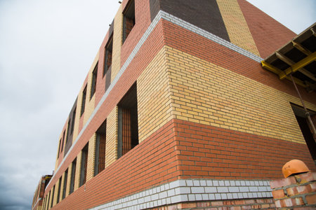 Multi-storey building. Construction of multi-storey residential buildingの写真素材