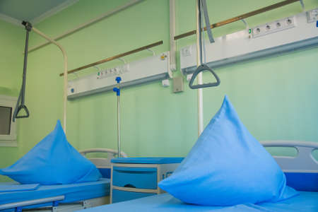 Rehabilitation department of infectious diseases hospital, ready to receive patients with COVID-19, pneumonia or other infectious diseasesの写真素材
