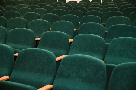 Chairs in a row in conference roomの写真素材