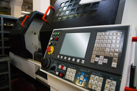 Machining center combination machinery in work shop. Heavy industrialの写真素材