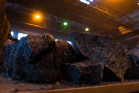 Industrial enterprise for the production of silicon carbide and abrasive materials. Heavy industry. Silicon carbideの写真素材