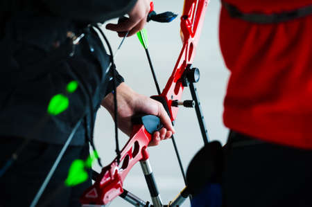 Archery. Archer exercise with the bow. Sport, recreation conceptの写真素材