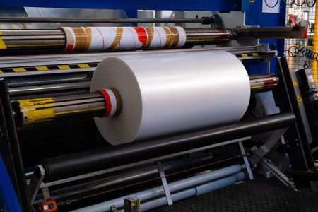 Industrial line for the production of plastic packaging film. Factory for the production of...